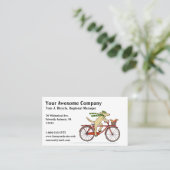 Fietserij met eekhoornvriend - Winterscharf Visitekaartje (Staand voorkant)