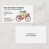 Fietserij met eekhoornvriend - Winterscharf Visitekaartje (Voorkant / Achterkant)