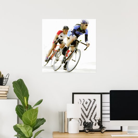 Fietserracers -Kleur -4 Poster (Thuiskantoor)