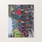 Fietserras in een wereldrondleiding legpuzzel (Verticaal)