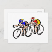 fietsers bagagelabel briefkaart (Voorkant / Achterkant)