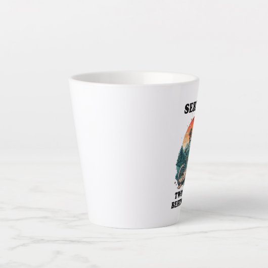 Fietsers die twee jaar achter de tralies rijden latte mok (Voorkant)