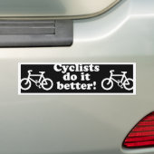fietsers doen het beter bumpersticker (Op auto)