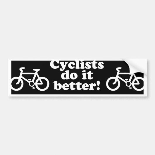 fietsers doen het beter bumpersticker (Voorkant)