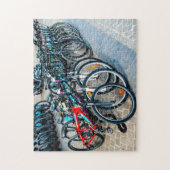 Fietsers Fietsen Parkeren Jigsaw Puzzel (Verticaal)