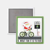 Fietsers Kerstcadeautjes Magneet (Voorkant / Achterkant)