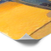 Fietsers kunnen niet wachten bij spoorwegovergang poster (Hoek)