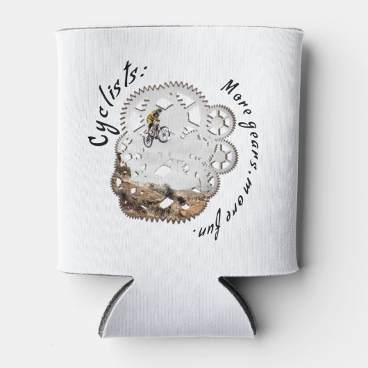 Fietsers Meer versnellingen, meer plezier. wielers Blikjeskoeler (Voorkant)