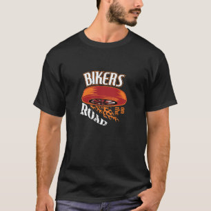 Fietsers op de weg Flaming Wheel T-shirt
