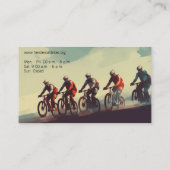 Fietsers op een onverharde weg visitekaartje (Achterkant)