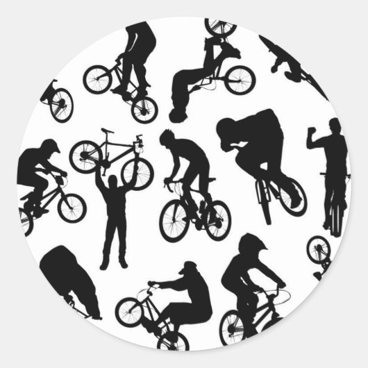 fietsers ronde sticker (Voorkant)