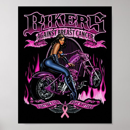 fietsers tegen borstkanker vechten voor een echte poster (Voorkant)