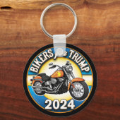 Fietsers voor Trump 2024 - Patriottisch Fietsen Sleutelhanger (Achterkant)