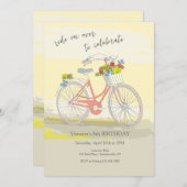 Fietsfeest voor Meisjes Kaart (Voorkant / Achterkant)