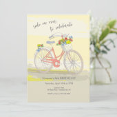 Fietsfeestje voor Meisjes Kaart (Staand voorkant)