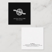 Fietsfiets reparatie fietser vierkante visitekaartje (Voorkant / Achterkant)