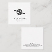 Fietsfiets reparatie fietser vierkante visitekaartje (Voorkant / Achterkant)