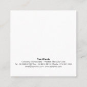 Fietsfiets reparatie fietser vierkante visitekaartje (Achterkant)