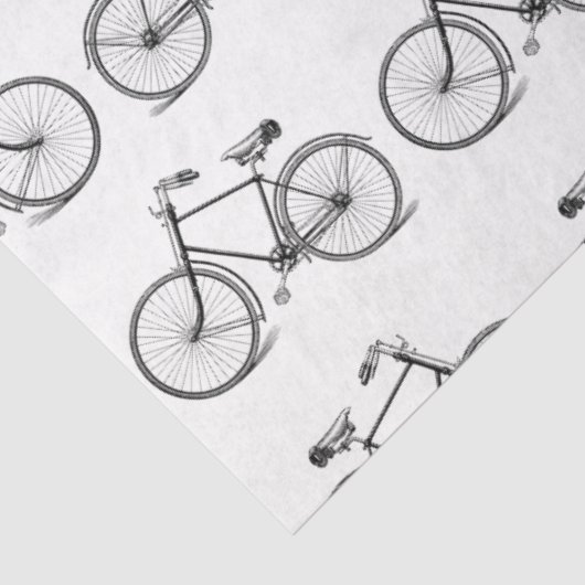 Fietsfiets Zwart Wit Tissuepapier (Detail)