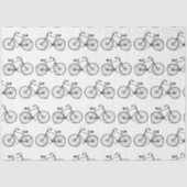 Fietsfiets Zwart Wit Tissuepapier (Voorkant)