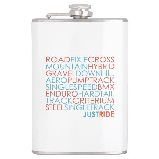 Fietsfietsen fietsen, fietsen, bergen, alleen rijd heupfles (Voorkant)