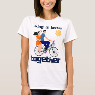 Fietsfietsen is beter samen paar ridi t-shirt