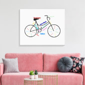 Fietsfietsfietsfitness Motivatie woorden Canvas Afdruk (Insitu (Woonkamer))