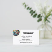 Fietsfietswinkel Verkoop & Reparatie Visitekaartje (Staand voorkant)