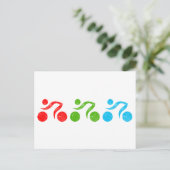 Fietsfilters in actie briefkaart (Staand voorkant)