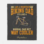 Fietsgebergte-bike pap als normaal gepersonaliseer fleece deken (Voorkant)