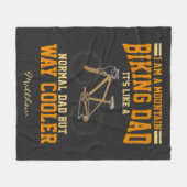 Fietsgebergte-bike pap als normaal gepersonaliseer fleece deken (Voorkant (Horizontaal))