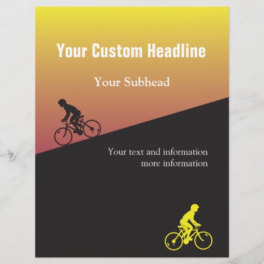 Fietsgebeurtenisbrochure met aangepaste tekst flyer (Voorkant)