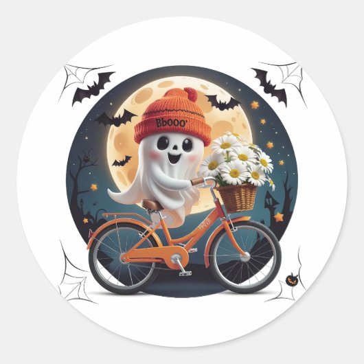 fietsgeest ronde sticker (Voorkant)