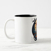 fietsgeest tweekleurige koffiemok (Links)