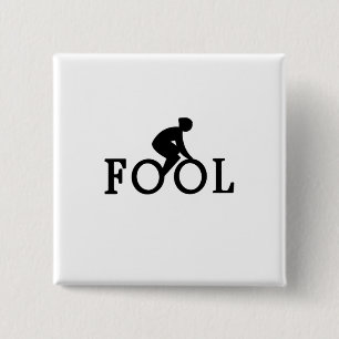Fietsgek - Cadeau voor wielrenfans Vierkante Button 5,1 Cm