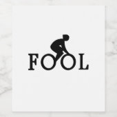 Fietsgek - Geschenk voor fietserfan Wijn Etiket (Enkel label)