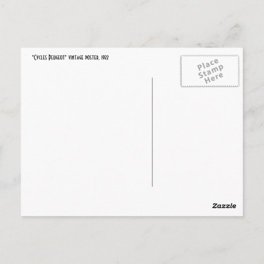  fietsgeschenken - Cycles Peugeot Briefkaart (Achterkant)