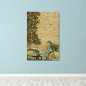 Fietsgeschenken voor haar canvas afdruk (Insitu (Houten vloer))