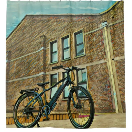 Fietsgeschenken voor haar douchegordijn (Voorkant)