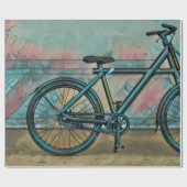 Fietsgeschenken voor vader cadeaupapier (Vlak)