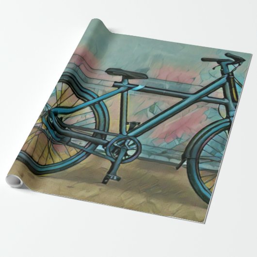 Fietsgeschenken voor vader cadeaupapier (Uitgerold)