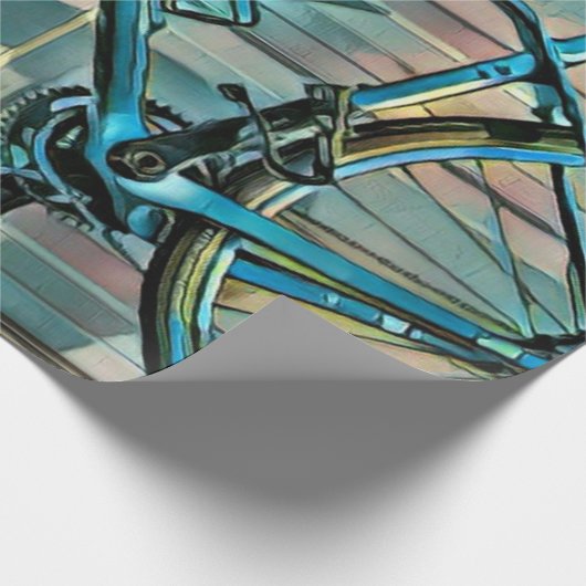 Fietsgeschenken voor vader cadeaupapier (Hoek)