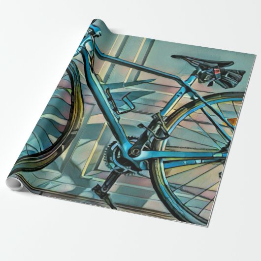 Fietsgeschenken voor vader cadeaupapier (Uitgerold)