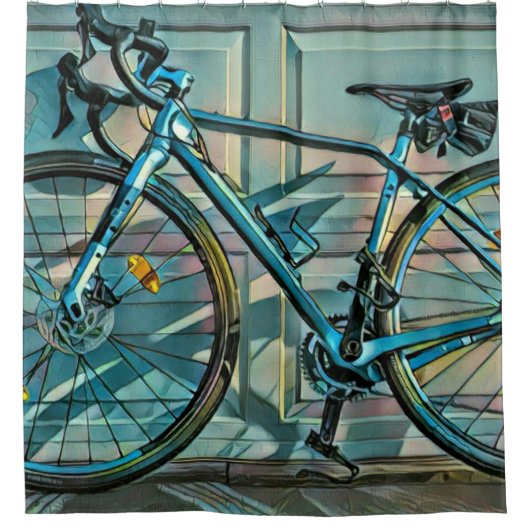 Fietsgeschenken voor vader douchegordijn (Voorkant)