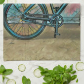 Fietsgeschenken voor vader theedoek (Gevouwen)