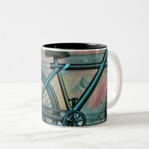 Fietsgeschenken voor vader tweekleurige koffiemok