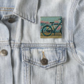 Fietsgeschenken voor vader vierkante button 5,1 cm (In situ)