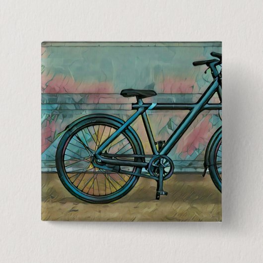 Fietsgeschenken voor vader vierkante button 5,1 cm (Voorkant)