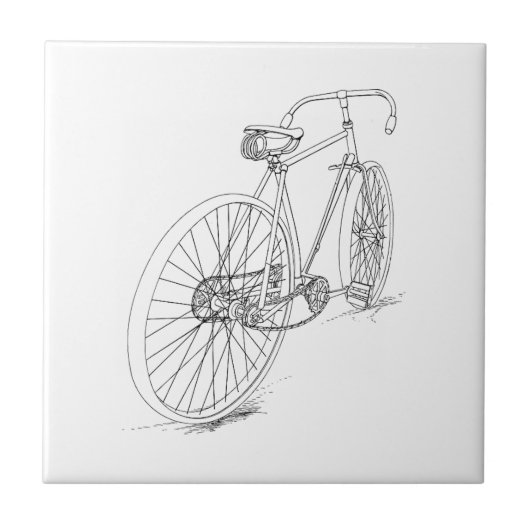 Fietsgrafiek Tegeltje (Voorkant)