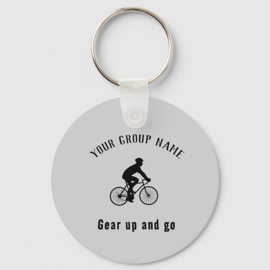 Fietsgroep aangepaste naam & foto sleutelhanger (Voorkant)